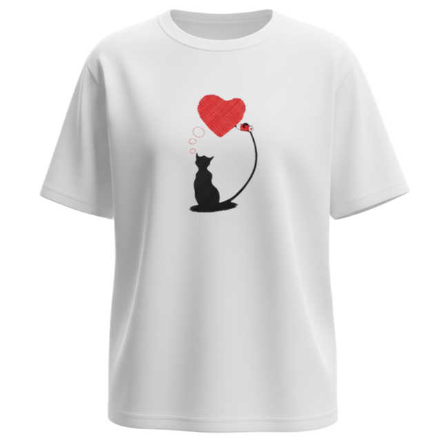 Womens Print Design White Short-sleeved T-shirt