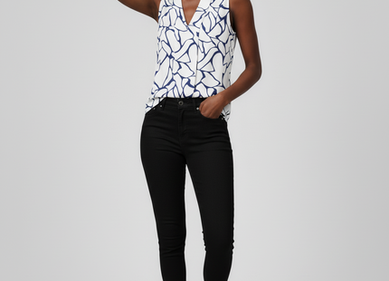 Women's Elegant Sleeveless V-Neck Blouse - Breezy Chic Top Ideal For Spring & Summer, Versatile Fashion For Casual Or Formal Wear