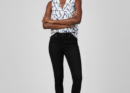 Women's Elegant Sleeveless V-Neck Blouse - Breezy Chic Top Ideal For Spring & Summer, Versatile Fashion For Casual Or Formal Wear