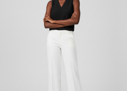 Women's Elegant Sleeveless V-Neck Blouse - Breezy Chic Top Ideal For Spring & Summer, Versatile Fashion For Casual Or Formal Wear