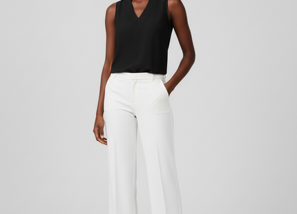 Women's Elegant Sleeveless V-Neck Blouse - Breezy Chic Top Ideal For Spring & Summer, Versatile Fashion For Casual Or Formal Wear