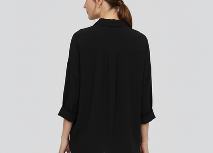 Women's Dropped Shoulder Bat Shirt Casual Long Sleeve Shirt