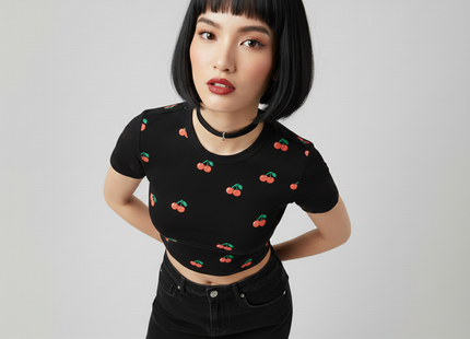 Black Cherry Crop Top