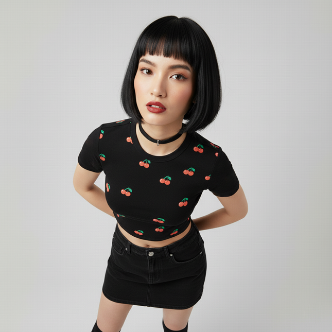 Black Cherry Crop Top
