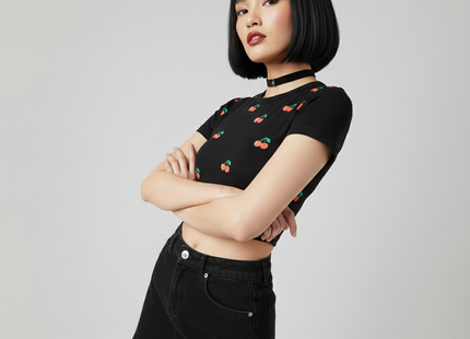 Black Cherry Crop Top