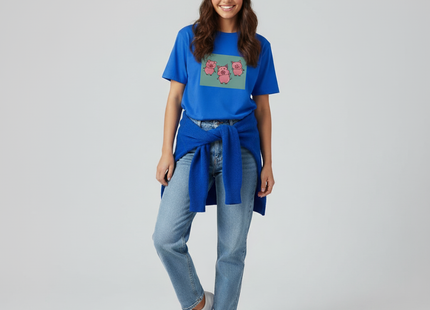 Womens 'Three little Pigs' Design Multi-colour TShirts