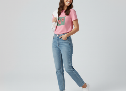 Womens 'Three little Pigs' Design Multi-colour TShirts