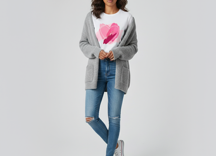 Crew Neck Casual Printed T-shirt For Women