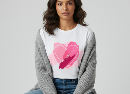 Crew Neck Casual Printed T-shirt For Women