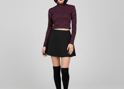 Women stripe crop top