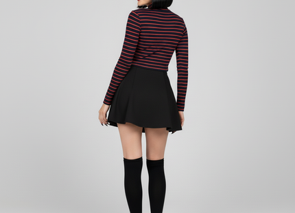 Women stripe crop top