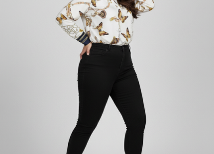 Women's Casual Butterfly Print Long Sleeve Shirt, Assorted Prints