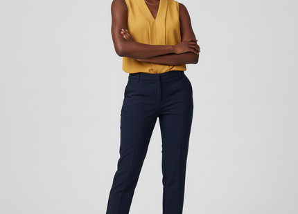 Women's Elegant Sleeveless V-Neck Blouse - Breezy Chic Top Ideal For Spring & Summer, Versatile Fashion For Casual Or Formal Wear