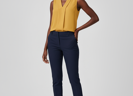 Women's Elegant Sleeveless V-Neck Blouse - Breezy Chic Top Ideal For Spring & Summer, Versatile Fashion For Casual Or Formal Wear