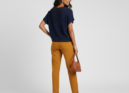 Summer Hollow Out Short-sleeved T-shirt Fashion Ethnic Style Tops Women's Clothing