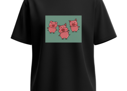 Womens 'Three little Pigs' Design Multi-colour TShirts