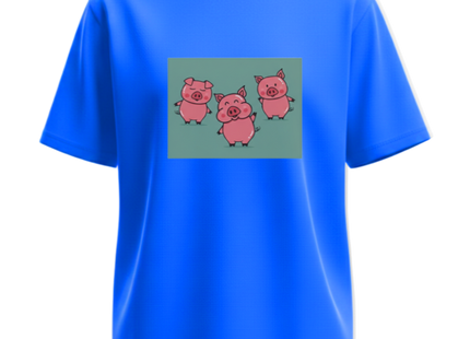 Womens 'Three little Pigs' Design Multi-colour TShirts