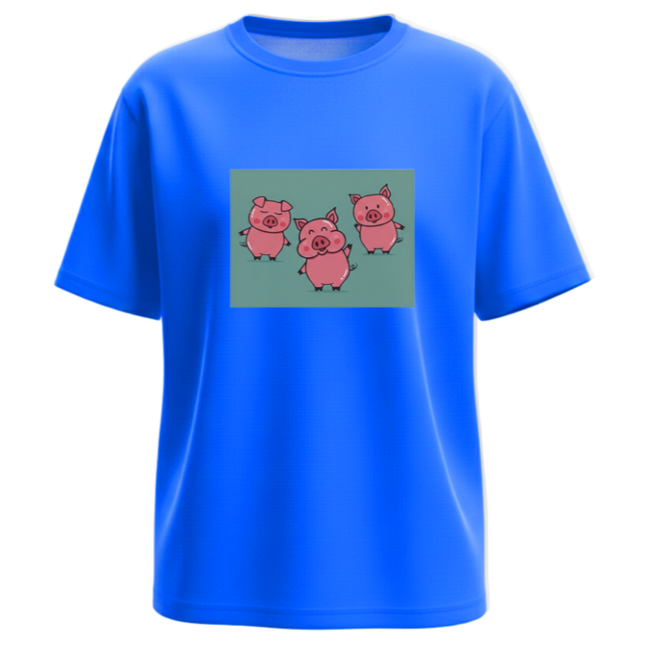 Womens 'Three little Pigs' Design Multi-colour TShirts