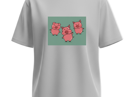 Womens 'Three little Pigs' Design Multi-colour TShirts