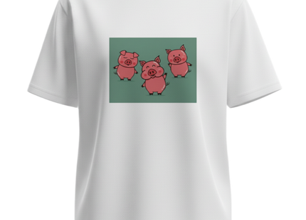 Womens 'Three little Pigs' Design Multi-colour TShirts