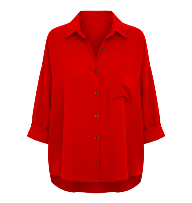 Women's Dropped Shoulder Bat Shirt Casual Long Sleeve Shirt