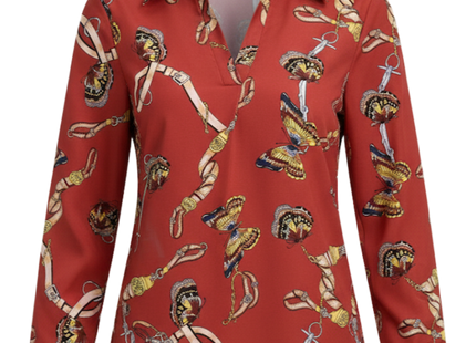 Women's Casual Butterfly Print Long Sleeve Shirt, Assorted Prints