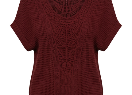 Summer Hollow Out Short-sleeved T-shirt Fashion Ethnic Style Tops Women's Clothing