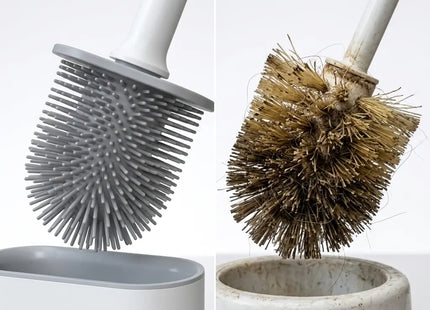 Silicone Toilet Brush with Wall Mount WSGenie