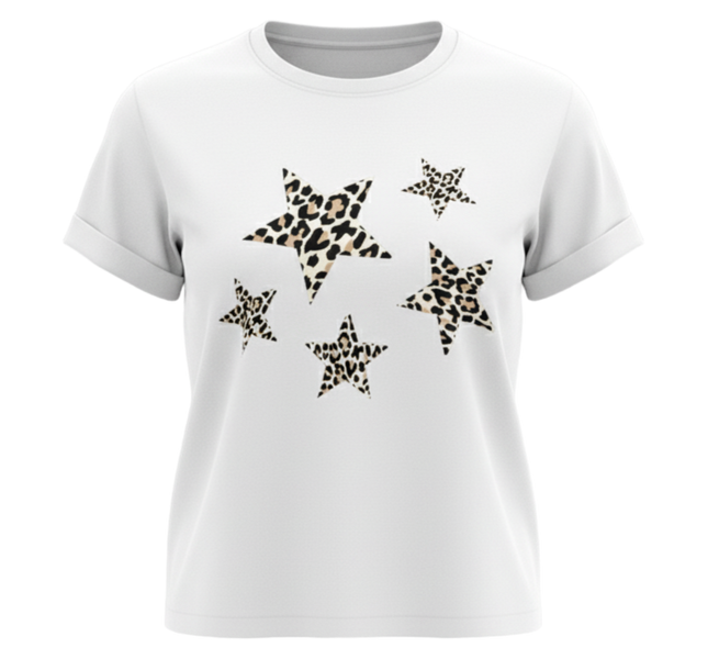 Crew Neck Casual Printed T-shirt For Women