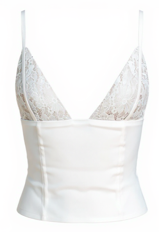 Camisole Lace Vest With Back Zipper