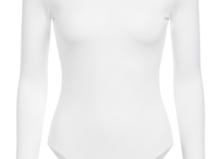 Solid Crew Neck Skinny Bodysuit