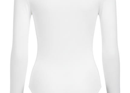 Solid Crew Neck Skinny Bodysuit