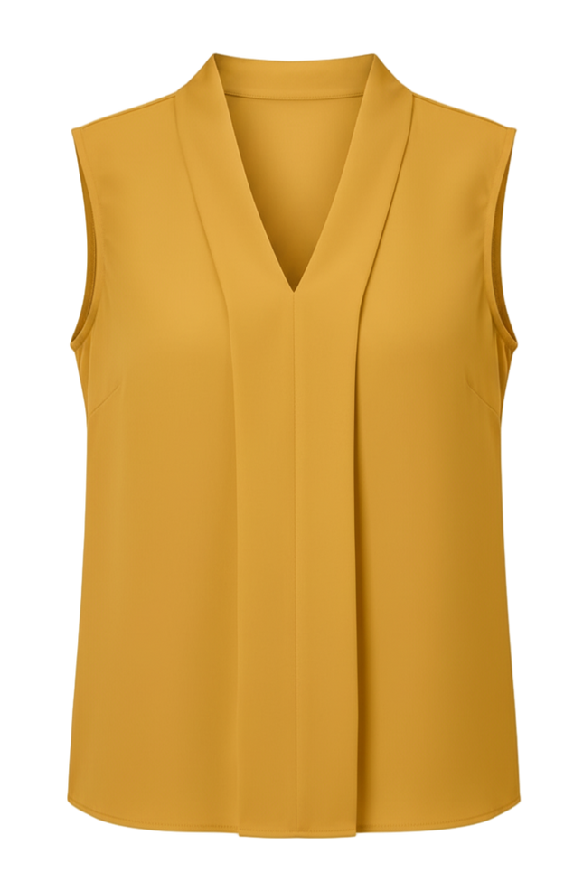 Women's Elegant Sleeveless V-Neck Blouse - Breezy Chic Top Ideal For Spring & Summer, Versatile Fashion For Casual Or Formal Wear