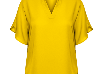 Lightweight Split Sleeve Notch Neck Blouse