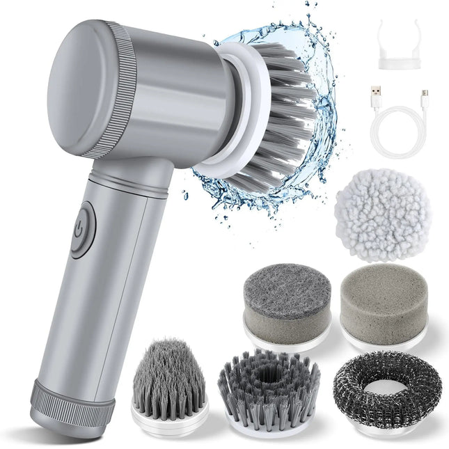 WSGenie Multifunctional Electric Cleaning Brush with interchangeable heads