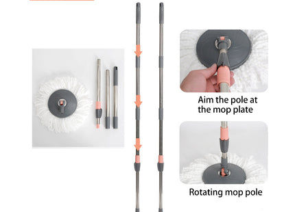 WSGenie Rotating Spin Mop and Bucket Set lifestyle in use