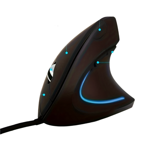 Ergonomic Right-Handed Wired Vertical Gaming Mouse