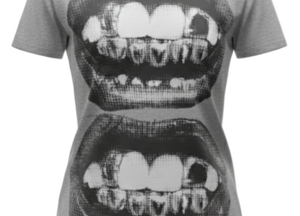 Vibrant Y2K Mouth Print T-Shirt - Short Sleeve Crew Neck, Relaxed Fit