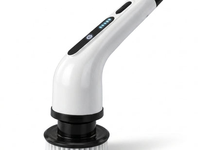 White and black cleaning brush with bristle head on a white background, featuring the WSGenie brand.