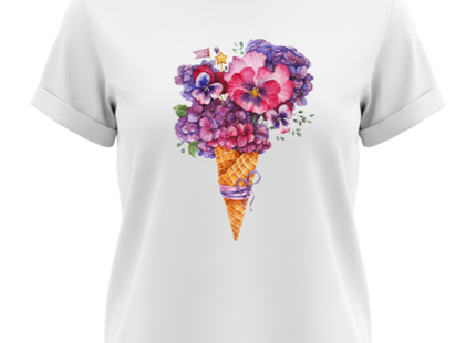 Crew Neck Casual Printed T-shirt For Women