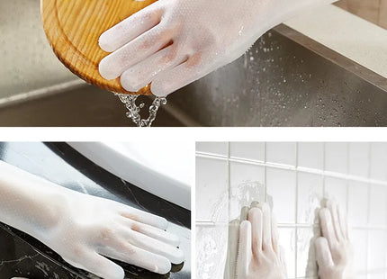 WSGenie Reusable Silicone Cleaning Gloves — product features