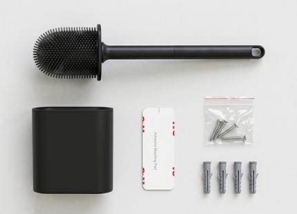 Silicone Toilet Brush with Wall Mount WSGenie